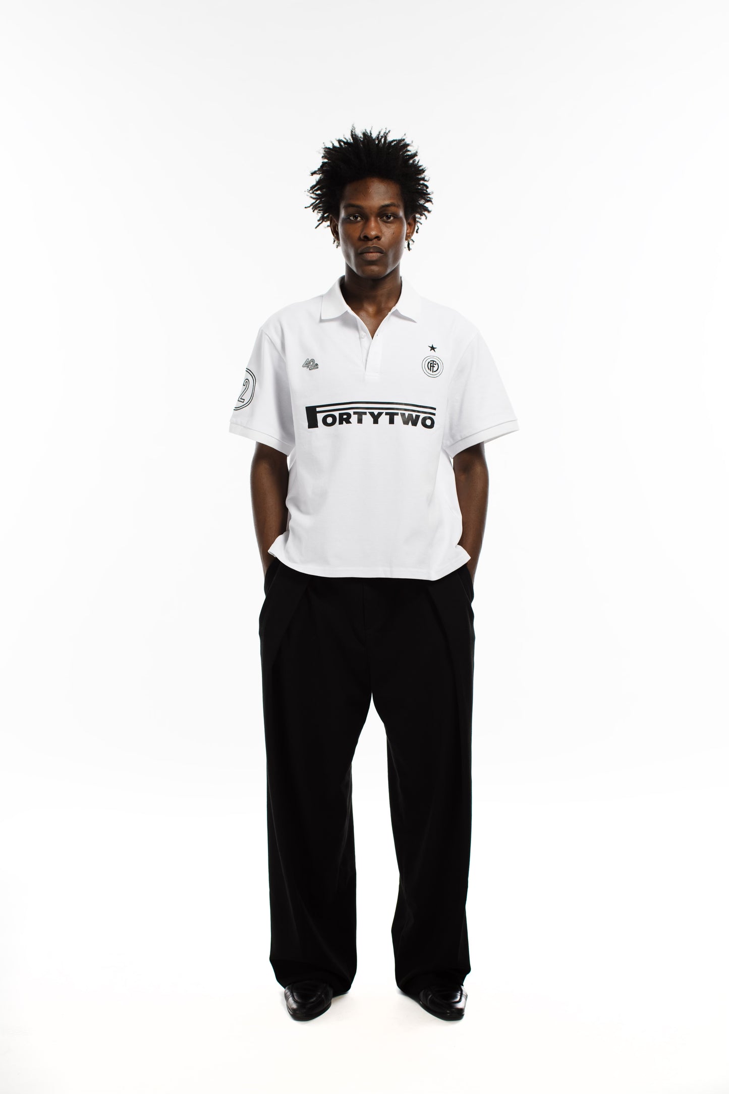 FOOTYTWO Club Polo White