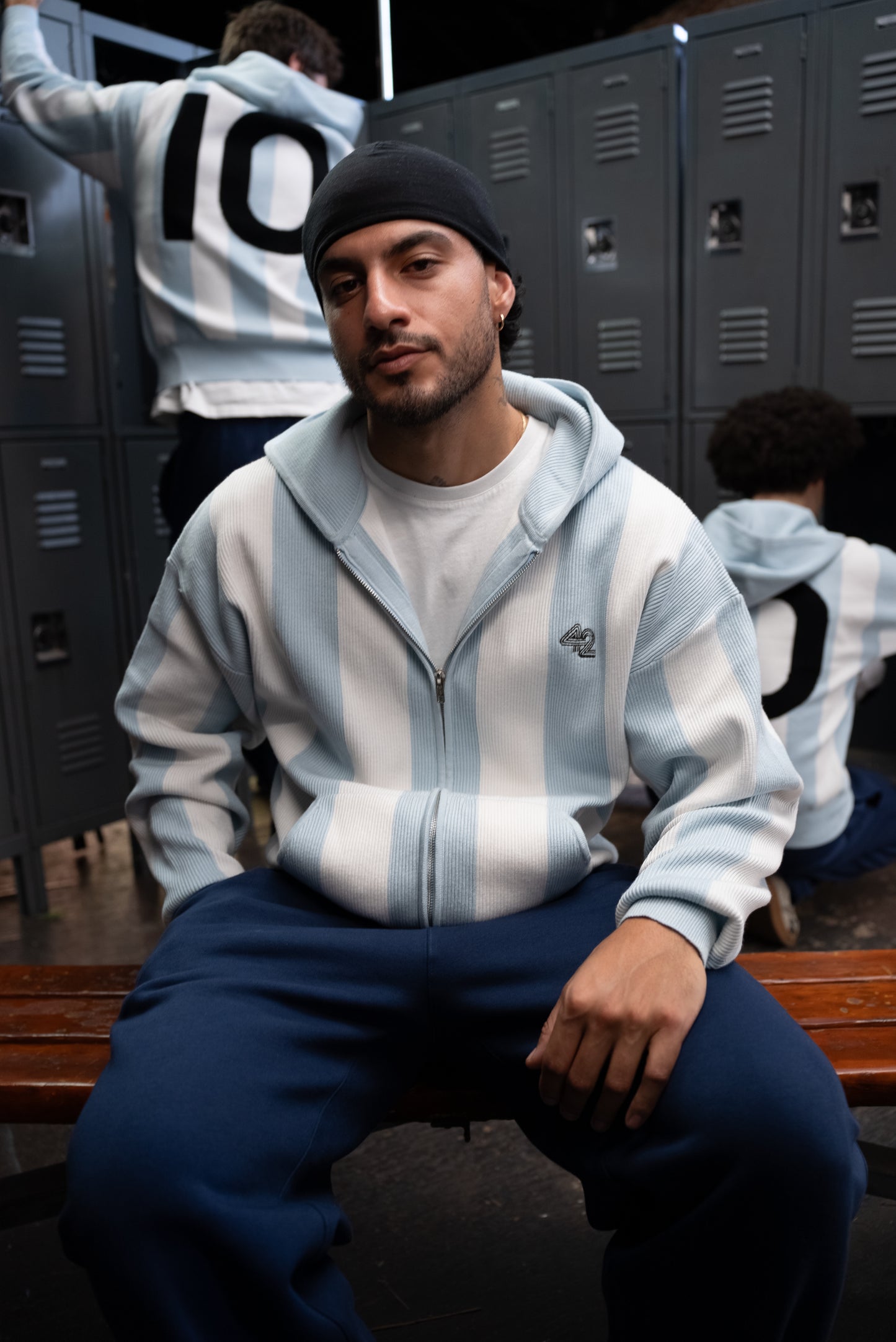 Knitted Argentina Full-Zip Hoodie